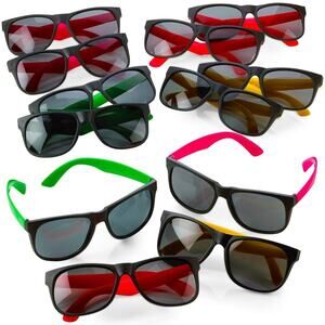 Kicko Neon Sunglasses with Dark Lenses, 80s style party favorsHOL007